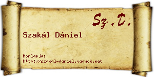 Szakál Dániel névjegykártya